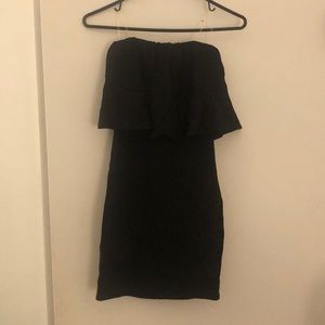 Strapless body on dress with cute frill detail